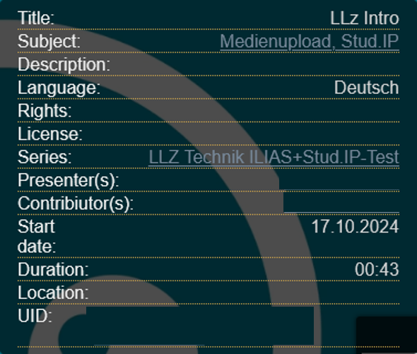 Video description and data