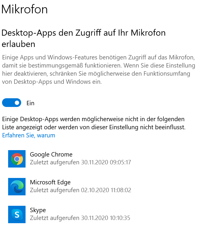 Freigabe für Desktop-Anwendungen/Apps