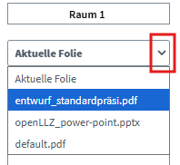 gruppenraum-Präsentation zuweisen