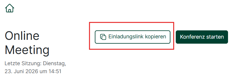 Einladungslinkkopieren beim Klick auf den Raum
