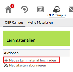 Neues Material hochladen