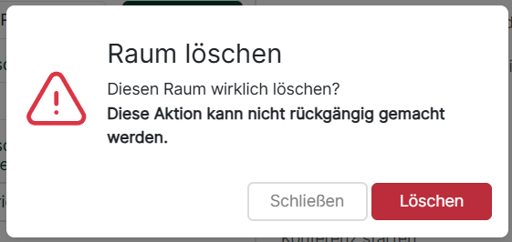 Nachfrage-Modal zum Löschen