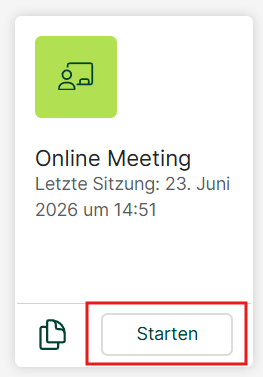 Starten des Raumes über die Übersichtsseite