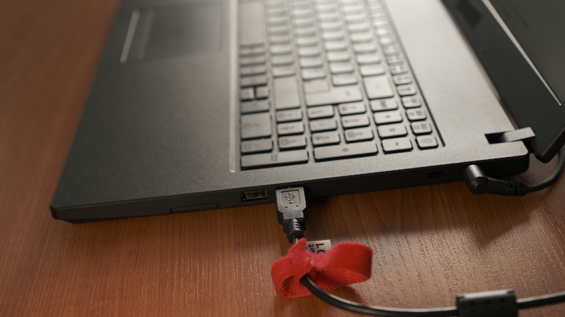 USB-Kabel am Rechner